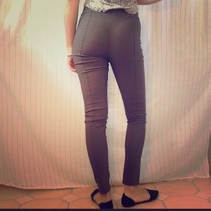 H&M brownish green stretch pant
